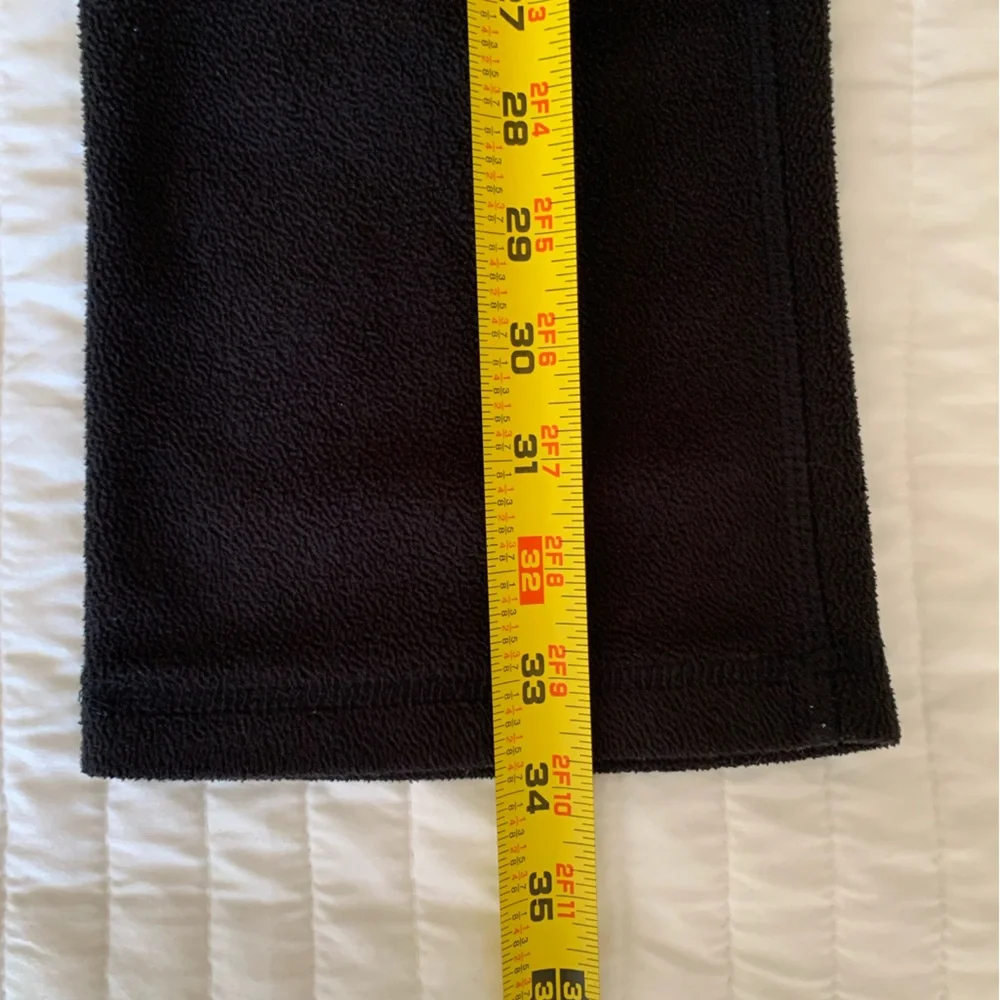 Children's Place Pants Girls Size 10 Black Fleece 1989 Place Bow Stretch Waist